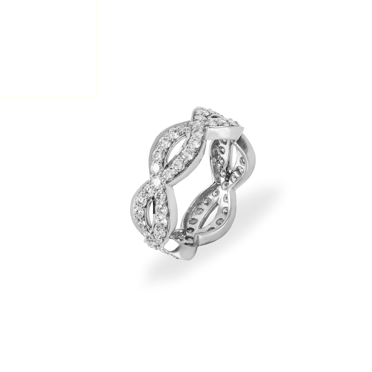 White Gold Diamond Infinity Full Eternity Ring 2.06ct